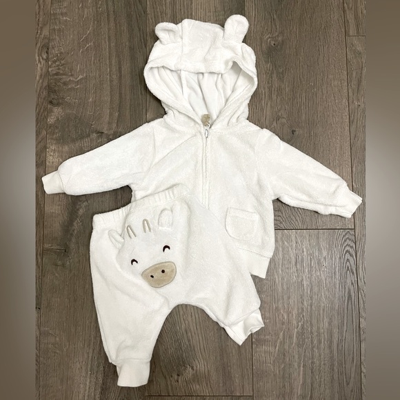 Carter's Terry Matching Hoodie and Pants Baby Boy/Girl NB Newborn Size - Picture 1 of 6